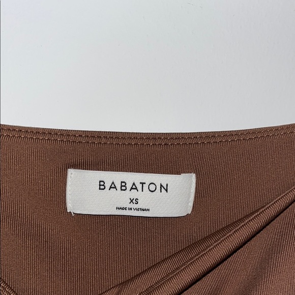 Babaton Brown Long Sleeve Squareneck Bodysuit - Picture 2 of 3